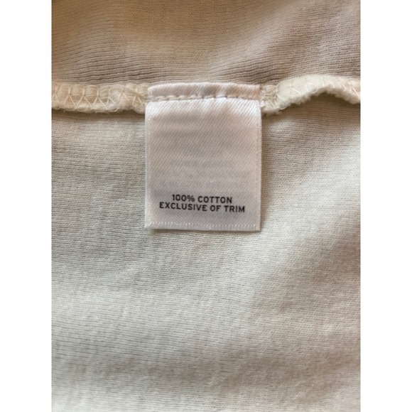 White Ruffle Tank Top Scoop Neck 100% cotton White Size L - Picture 5 of 5